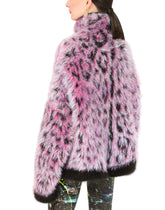 Jacquard turtle-neck sweater with neon leopard design -  | Dolce & Gabbana