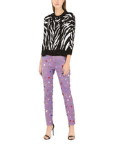 Zebra-design jacquard sweater in wool and silk -  | Dolce &amp; Gabbana