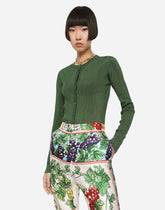 Technical fine-rib cardigan -  | Dolce &amp; Gabbana