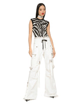 Sleeveless viscose jacquard sweater with zebra design -  | Dolce & Gabbana