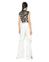 Sleeveless viscose jacquard sweater with zebra design -  | Dolce & Gabbana
