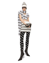 Angora miniskirt with striped detailing -  | Dolce & Gabbana
