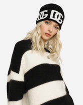 Cashmere hat with jacquard DG logo -  | Dolce &amp; Gabbana