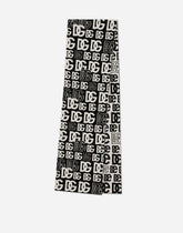 Cashmere scarf with all-over DG logo -  | Dolce &amp; Gabbana