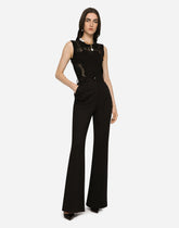 Cashmere and silk sweater with lace inlays -  | Dolce &amp; Gabbana