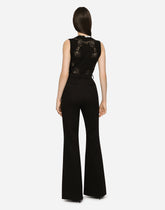 Cashmere and silk sweater with lace inlays -  | Dolce &amp; Gabbana