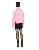 Cropped wool sweater with DG logo inlay -  | Dolce &amp; Gabbana