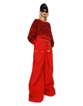 Cropped wool sweater with leopard inlay -  | Dolce & Gabbana
