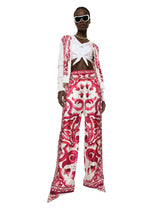 Majolica-print silk and twill cardigan -  | Dolce & Gabbana