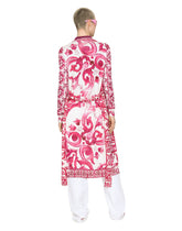 Long silk cardigan with Majolica print -  | Dolce &amp; Gabbana
