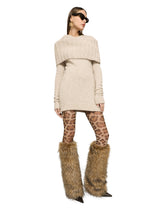 Llama wool round-neck dress -  | Dolce & Gabbana