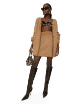 Short cashmere and alpaca wool skirt -  | Dolce & Gabbana