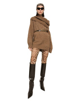 Oversize llama wool sweater with shawl neck -  | Dolce & Gabbana