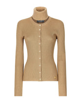 Wool and cashmere cardigan with detachable collar -  | Dolce & Gabbana