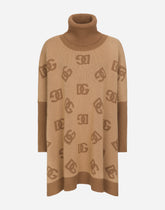 Short wool turtle-neck poncho with DG inlay -  | Dolce &amp; Gabbana