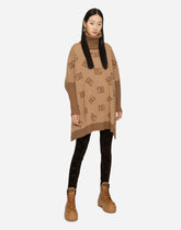 Short wool turtle-neck poncho with DG inlay -  | Dolce &amp; Gabbana