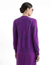 Wool cardigan with lace -  | Dolce &amp; Gabbana