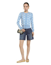 Wool and silk jacquard cardigan with tonal DG logo -  | Dolce &amp; Gabbana