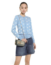 Wool and silk jacquard cardigan with tonal DG logo -  | Dolce &amp; Gabbana
