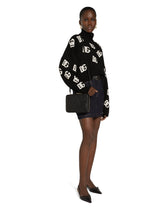 Wool turtle-neck sweater with DG logo inlay -  | Dolce &amp; Gabbana