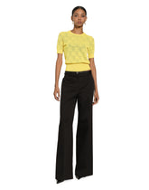 Lace-stitch viscose sweater with jacquard DG logo -  | Dolce &amp; Gabbana