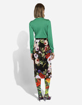 Silk sweater with flower appliqué -  | Dolce &amp; Gabbana