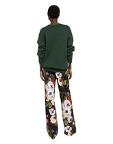 Wool sweater with floral intarsia -  | Dolce &amp; Gabbana