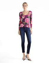 Rose-print silk sweater -  | Dolce &amp; Gabbana