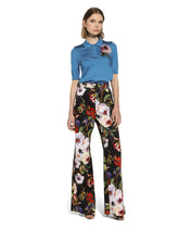 Silk polo-shirt with flower appliqué -  | Dolce & Gabbana