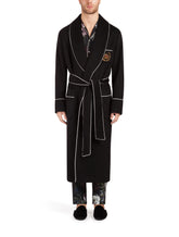 Cashmere coat with patch -  | Dolce & Gabbana