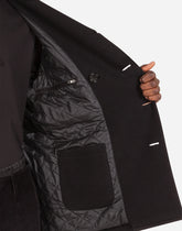 Jersey wool pea coat with patch embellishment -  | Dolce &amp; Gabbana