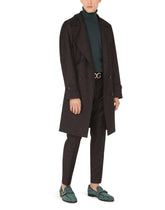 CAMOUFLAGE WOOL JACQUARD TRENCH COAT -  | Dolce & Gabbana