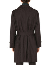 CAMOUFLAGE WOOL JACQUARD TRENCH COAT -  | Dolce & Gabbana