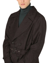 CAMOUFLAGE WOOL JACQUARD TRENCH COAT -  | Dolce & Gabbana