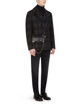 GLEN PLAID WOOL PEA COAT -  | Dolce &amp; Gabbana