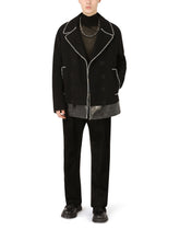 Double-breasted wool peacoat with pearl chain detailing -  | Dolce &amp; Gabbana
