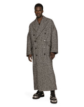 Double-breasted wool houndstooth coat -  | Dolce &amp; Gabbana