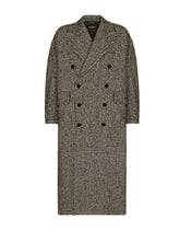 Double-breasted wool houndstooth coat -  | Dolce &amp; Gabbana