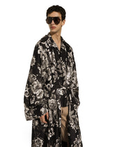 Floral-print silk twill robe -  | Dolce &amp; Gabbana