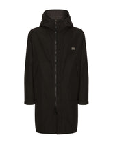 Nylon parka with hood and branded tag -  | Dolce &amp; Gabbana