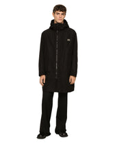 Nylon parka with hood and branded tag -  | Dolce &amp; Gabbana