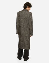 Double-breasted wool houndstooth coat -  | Dolce &amp; Gabbana