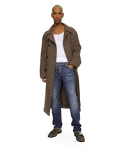 Double-breasted melange alpaca wool coat -  | Dolce &amp; Gabbana