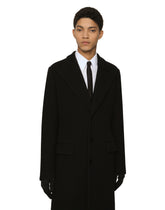 Single-breasted technical wool jersey coat -  | Dolce &amp; Gabbana