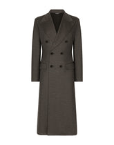 Double-breasted technical wool jersey coat -  | Dolce &amp; Gabbana