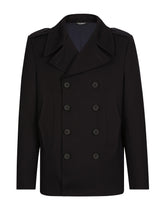 Double-breasted wool pea coat with tag -  | Dolce &amp; Gabbana