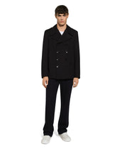 Double-breasted wool pea coat with tag -  | Dolce &amp; Gabbana