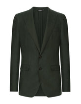 Single-breasted linen Taormina-fit jacket -  | Dolce &amp; Gabbana