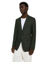 Single-breasted linen Taormina-fit jacket -  | Dolce &amp; Gabbana