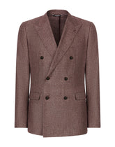 Double-breasted linen-blend Taormina-fit jacket -  | Dolce &amp; Gabbana
